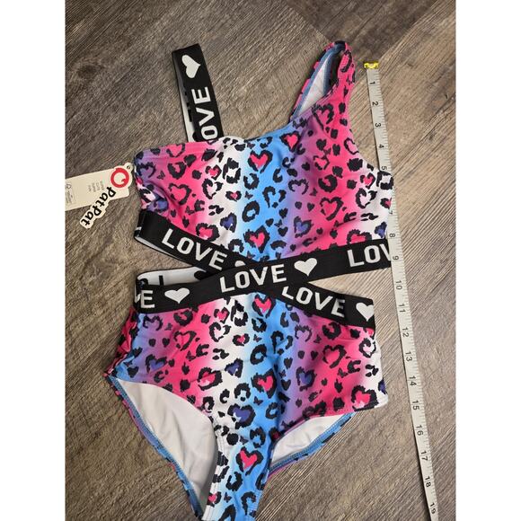 PatPat Other - PatPat Girls Swimsuit Size 7-8Y Pink Blue Ombre Leopard Cutout One Piece NWT